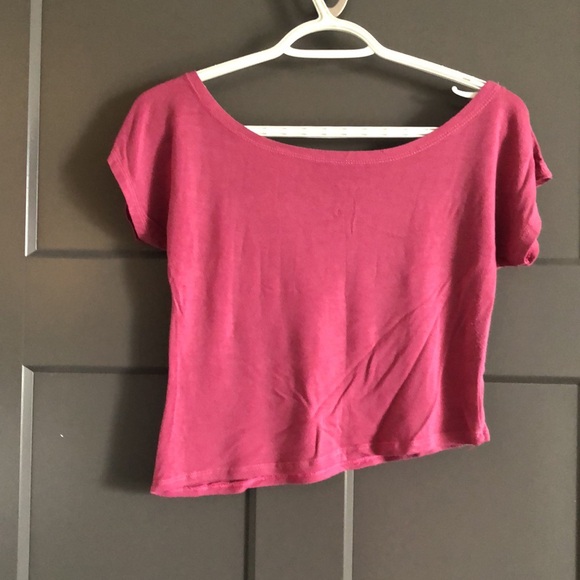 3/$20 or FREE with purchase of 2 or more items Crop asymmetrical TShirt - Picture 2 of 2